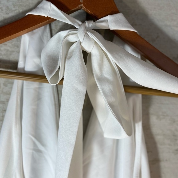 NWT SCRIPTED SAKS FIFTH AVENUE Ivory Romper Peplum Size Large - Picture 14 of 15